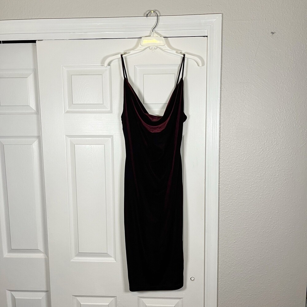 Lulus Velvet Dress Spaghetti Ruched Y2K Vampire